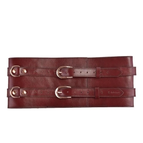 Шкіряний пояс для бондажу Liebe Seele Wine Red Waist Cuff 4