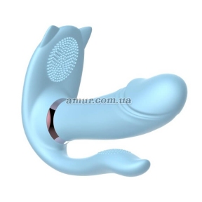 Вібратор з потрійною стимуляцією «Cat Triple Wearable Vibrator», 9 режимів вібрації 4