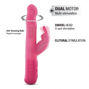 Вібратор-кролик Dorcel Baby Rabbit Magenta 2.0 з перловим масажем  обертовою головкою 0