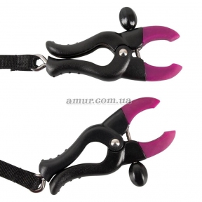 Зажимы для клитора «Bad Kitty Spreader String with Vibrator», с вибропулей 0