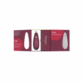 Вакуумний кліторальний стимулятор Womanizer Premium 2, бордовий, функції Autopilot та Smart Silence 6