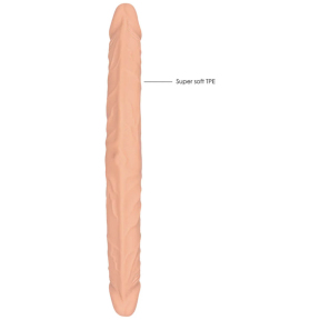 Двусторонний фаллоимитатор RealRock Realistic Double Dong, 36 см 2