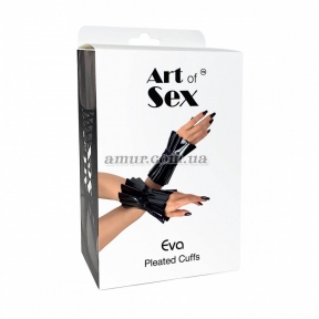 Плісовані манжети на руки Art of Sex - Eva, червоні 1