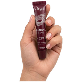 Виброблеск для губ Orgie Electric Oral Lips Gloss Strawberry 10 мл, с эффектом покалывания 0