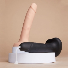 Кончающий фаллоимитатор Strap-On-Me Squirting Cum Dildo Realistic Black, диам. 3,9 см, силикон 5