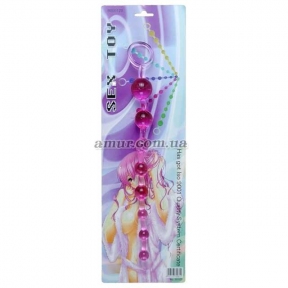 Анальная цепочка «Jelly Anal 10 Beads» розовые 2