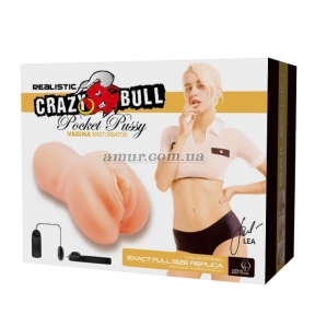 Мастурбатор-вагіна з вібрацією «Crazy Bull Pocket Pussy» 7
