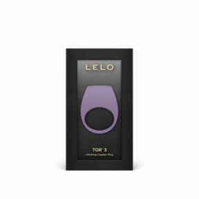 Ерекційне кільце з вібрацією LELO Tor 3, фіолетове, керування зі смартфона 4
