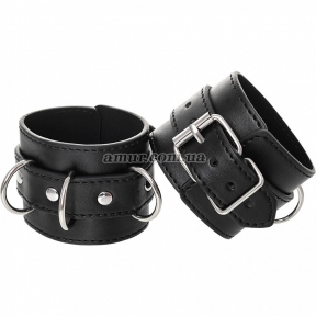 Наручники с 3 кольцами для крепления «Wrist cuffs Anonymo 0103» 6