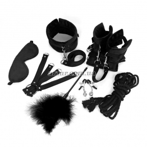 Набір БДСМ Art of Sex - Soft Touch BDSM Set, 9 предметів, чорний 0