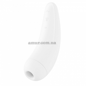 Вакуумний кліторальний стимулятор Satisfyer Curvy 2+, білий, з керуванням через інтернет 2