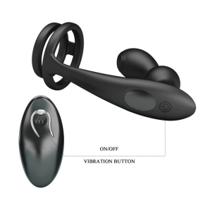 Анальная пробка с эрекционным кольцом Mr Play Remote Control, 12 вибраций 3