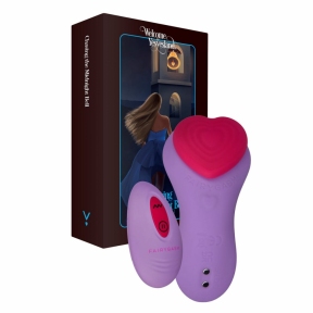 Вибратор в трусики FairyGasm HeartGem violet, на магните, пульт ДУ 10