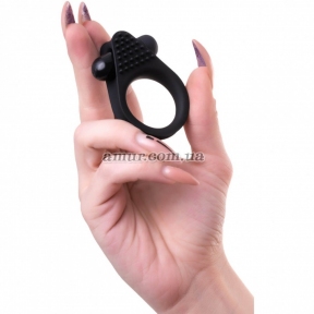 Черное эрекционное виброкольцо на пенис «A-Toys by TOYFA Brid» 5
