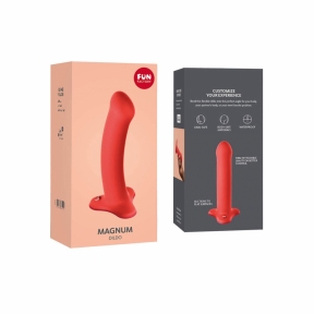 Фалоімітатор Fun Factory MAGNUM, помаранчевий, дуже гнучкий, довжина 18,3 см, діаметр 3,7 см 4