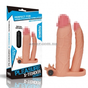 Насадка на член «Pleasure X Tender Vibrating Double Penis Sleeve Add 3» 4