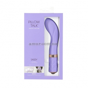 Роскошный вибратор Pillow Talk Sassy Purple Special Edition, Сваровски, повязка на глаза+игра 7