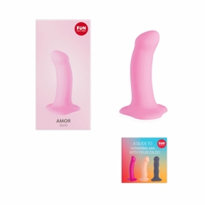 Фаллоимитатор Fun Factory AMOR, розовый, длина 14,6 см, диаметр 3,7 см, изогнутый 2