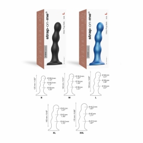 Фаллоимитатор Strap-On-Me Dildo Plug Balls, голубой, XL 3