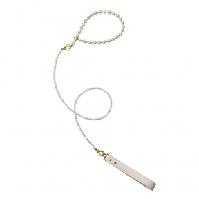 Перлинний нашийник з повідцем і наручниками LOCKINK Pearl Bondage & Restraint Set 0