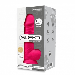 Фалоімітатор SilexD Norman, рожевий, двошаровий, силікон + Silexpan, діаметр 5см 2