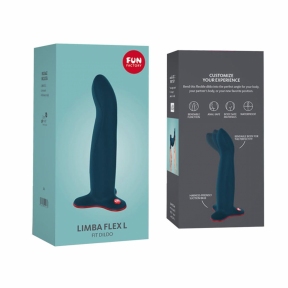 Фалоімітатор Fun Factory LIMBA FLEX L, колір морської хвилі, гнучкий, з ефектом пам'яті, підходить для точки G 6