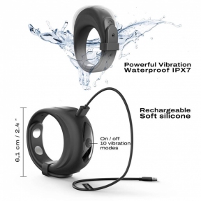 Ерекційне віброкільце Dorcel Fit Vibe Ring, регульований діаметр 4-5,7 см, 10 режимів 4