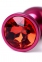 Анальный страз «Toyfa Metal» красный с кристаллом цвета рубин 2