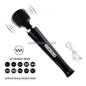 Вібратор-мікрофон «Magic Massager Wand», фіолетовий, 10 функцій 5