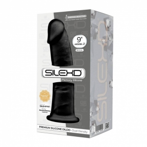 Фаллоимитатор SilexD Oscar, черный, двухслойный, силикон+Silexpan, диаметр 5,4см 2