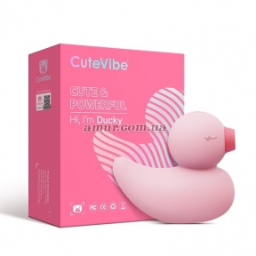 Вакуумний вібратор-качечка CuteVibe Ducky, рожевий 3