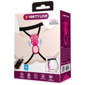 Клиторальный стимулятор-бабочка Pretty Love Aethon, 10 режимов, управление через приложение 9