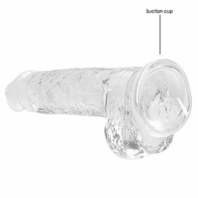 Фаллоимитатор «Realrock Dildo 8», 21 см, прозрачный 3