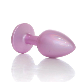 Анальная пробка Jewellery Pearl Pink Plug S, с прозрачным камнем 2