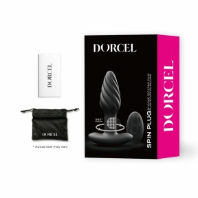 Анальна пробка з вібрацією та перловим масажем Dorcel Spin Plug, макс. діам. 3,8 см, пульт ДК 5