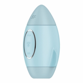 Вакуумный стимулятор с вибрацией Satisfyer Mission Control Blue, 2 независимых мотора 3