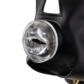 Маска-збруя для орального сексу з повідцем LOCKINK SEVANDA Blowjob Head Muzzle with Leash 3