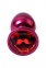 Анальный страз «Toyfa Metal» красный с кристаллом цвета рубин 1