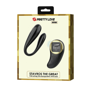 Вибратор для пар Pretty Love Nathan Stimulator, черный, 10 режимов вибрации, и 9 скоростей 5