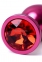 Анальный страз «Toyfa Metal» красный, с кристаллом цвета рубин 5