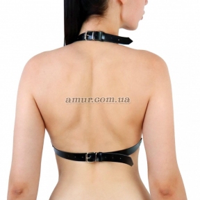 Портупея женская с шипами Art of Sex - Demia Leather harness, черная 0