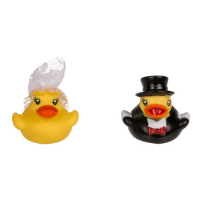 Набор свадебных уточек-пищавок Grajmy Razem Squeaking Ducks, жених и невеста, 6 см 0