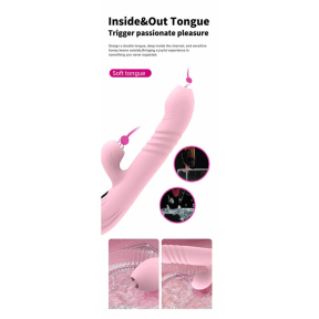 Вібратор «Fairy», рожевий, 20 режимів вібрації, 3 режими руху вгору і вниз 6