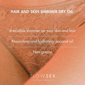 Суха олія-шиммер для волосся і тіла Bijoux Indiscrets Slow Sex Hair and skin shimmer 4