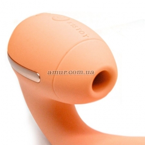 Вакуумный вибратор Kistoy Tina Mini Orange, вагинально-клиторальный 4