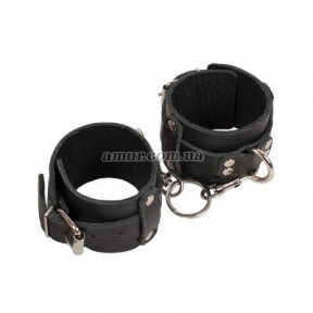 Наручники «Leather Dominant Hand Cuffs» черные 1