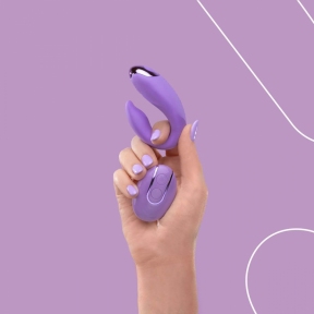 Вибратор для пар FairyGasm PleasureBerry, фиолетовый, зарядный кейс, пульт ДУ 6
