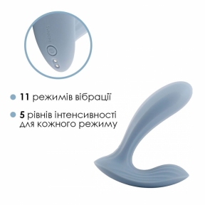 Смарт-вибратор в трусики Svakom Erica Dusty Blue, очень гибкий, 2 мотора 3