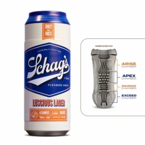Мастурбатор – банка пива Blush Schag's Luscious Lager Masturbator Frosted, що самозмазується, вакуум 0
