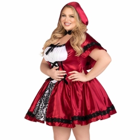 Эротический костюм Красной шапочки Leg Avenue Gothic Red Riding Hood, платье, накидка 16